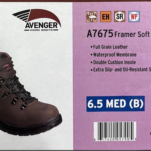 Women’s Avenger Soft Toe Work Bootss Size 6.5 - Picture 6 of 7